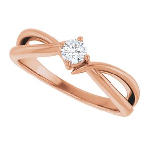 10K Rose Gold 3.5 mm Round Ring Mounting – image 8