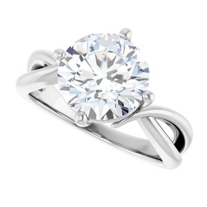 Continuum Sterling Silver 9.4 mm Round Ring Mounting – image 8