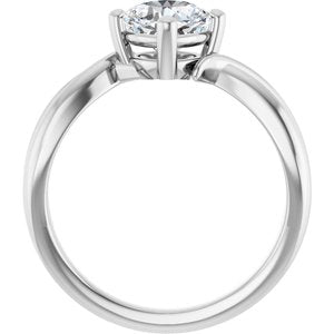 Continuum Sterling Silver 6x6 mm Cushion Ring Mounting – image 3