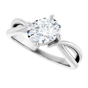 Continuum Sterling Silver 8x6 mm Oval Ring Mounting – image 8