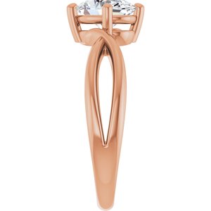 18K Rose Gold 8x6 mm Oval Ring Mounting – image 7