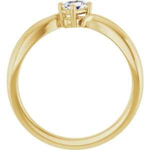 18K Yellow Gold 5x3 mm Oval Ring Mounting – image 3