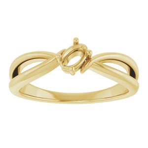 18K Yellow Gold 5x3 mm Oval Ring Mounting – image 6