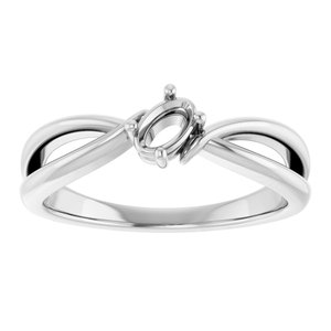 Sterling Silver 5x3 mm Oval Ring Mounting – image 6