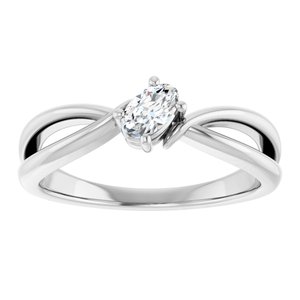 Platinum 5x3 mm Oval Ring Mounting – image 5