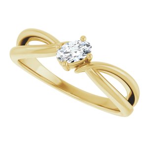 18K Yellow Gold 5x3 mm Oval Ring Mounting – image 8
