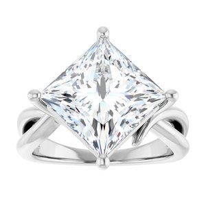 Sterling Silver 10x10 mm Square Ring Mounting – image 5