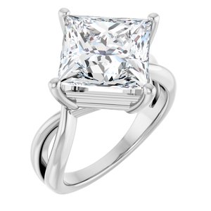 Continuum Sterling Silver 10x10 mm Square Ring Mounting