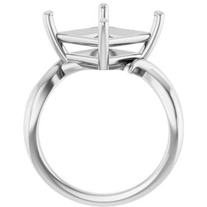 Sterling Silver 10x10 mm Square Ring Mounting – image 4