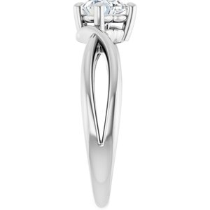 14K X1 White Gold 5.5x5.5 mm Heart Ring Mounting – image 7