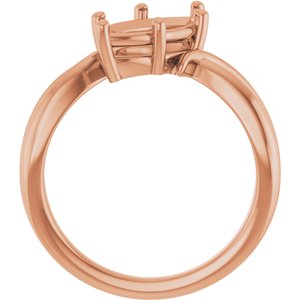 14K Rose Gold 13x6.5 mm Marquise Ring Mounting – image 4