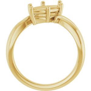 14K Yellow Gold 13x6.5 mm Marquise Ring Mounting – image 4
