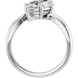 Platinum 13x6.5 mm Marquise Ring Mounting – image 3