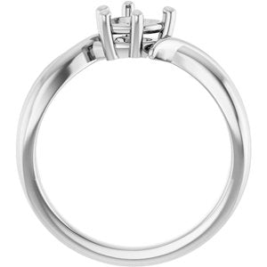 Platinum 5.5x5.5 mm Heart Ring Mounting – image 4