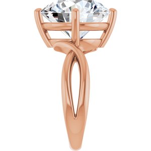 14K Rose Gold 13 mm Round Ring Mounting – image 7