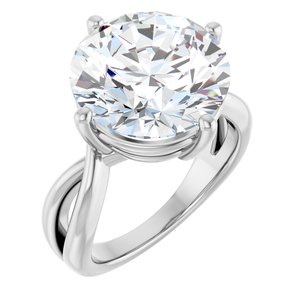 Sterling Silver 13 mm Round Ring Mounting