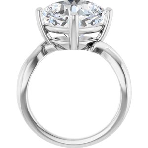14K White Gold 11x11 mm Cushion Ring Mounting – image 3