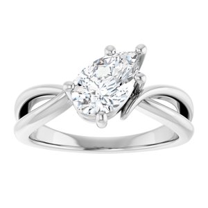 Sterling Silver 9x5.5 mm Pear Ring Mounting – image 5