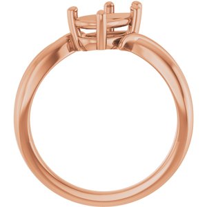 10K Rose Gold 9x5.5 mm Pear Ring Mounting – image 4
