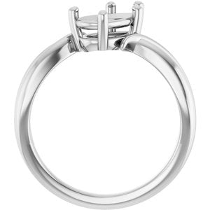 Sterling Silver 9x5.5 mm Pear Ring Mounting – image 4