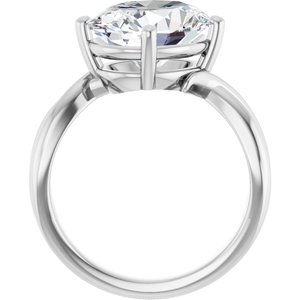Platinum 12x10 mm Oval Ring Mounting – image 3