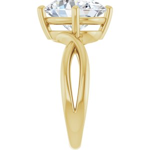 14K Yellow Gold 12x10 mm Oval Ring Mounting – image 7