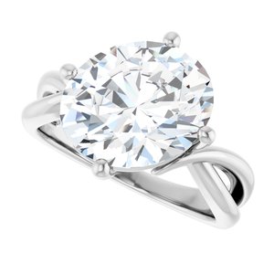 Sterling Silver 12x10 mm Oval Ring Mounting – image 8