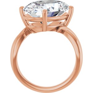 10K Rose Gold 16x12 mm Oval Ring Mounting – image 3