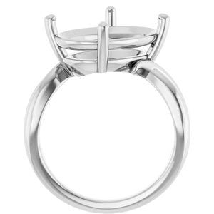 Continuum Sterling Silver 16x12 mm Oval Ring Mounting – image 4