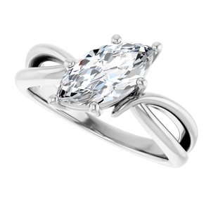 Platinum 11x5.5 mm Marquise Ring Mounting – image 8