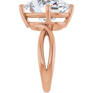 14K Rose Gold 16x12 mm Oval Ring Mounting – image 7