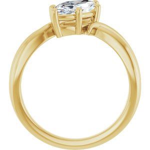 14K Yellow Gold 11x5.5 mm Marquise Ring Mounting – image 3