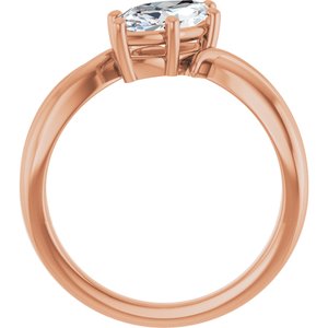 10K Rose Gold 11x5.5 mm Marquise Ring Mounting – image 3