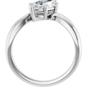 10K White Gold 11x5.5 mm Marquise Ring Mounting – image 3