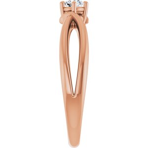 10K Rose Gold 3.2 mm Round Ring Mounting – image 7