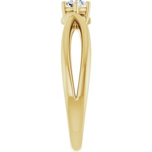 10K Yellow Gold 3.2 mm Round Ring Mounting – image 7