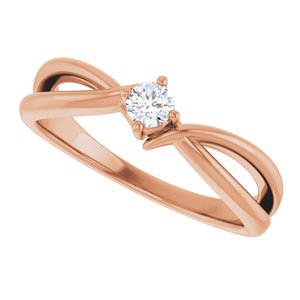 10K Rose Gold 3.2 mm Round Ring Mounting – image 8
