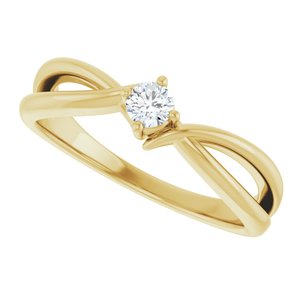 10K Yellow Gold 3.2 mm Round Ring Mounting – image 8
