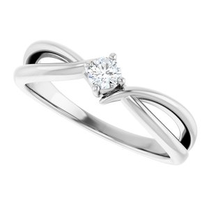 14K White Gold 3.2 mm Round Ring Mounting – image 8