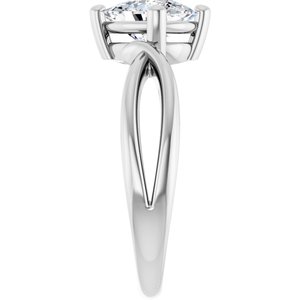 Platinum 8x6 mm Elongated Cushion Ring Mounting – image 7