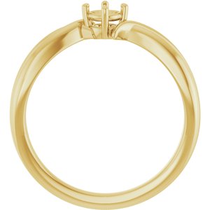 10K Yellow Gold 3.8 mm Round Ring Mounting – image 4