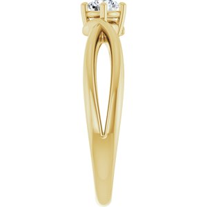 14K Yellow Gold 3.8 mm Round Ring Mounting – image 7