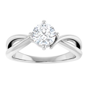 Sterling Silver 5.8 mm Round Ring Mounting – image 5