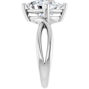 Sterling Silver 11x9 mm Elongated Cushion Ring Mounting – image 7