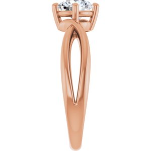 14K Rose Gold 5.8 mm Round Ring Mounting – image 7