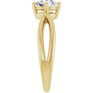 18K Yellow Gold 5.8 mm Round Ring Mounting – image 7
