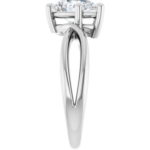 Sterling Silver 10x6 mm Pear Ring Mounting – image 7