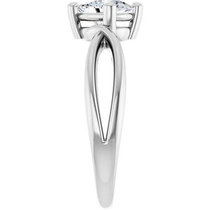 Continuum Sterling Silver 7x5 mm Elongated Cushion Ring Mounting – image 7