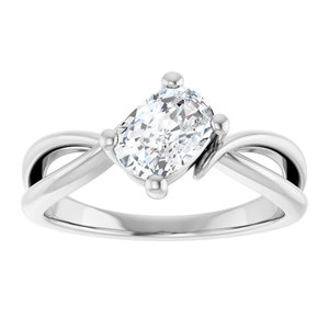 Continuum Sterling Silver 7x5 mm Elongated Cushion Ring Mounting – image 5