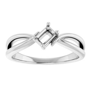 Sterling Silver 5x3 mm Emerald Ring Mounting – image 6